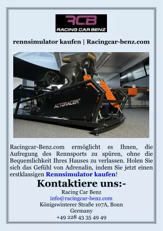 rennsimulator kaufen  Racingcar-benz.com