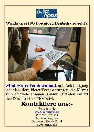 Windows 11 ISO Download Deutsch - so geht's