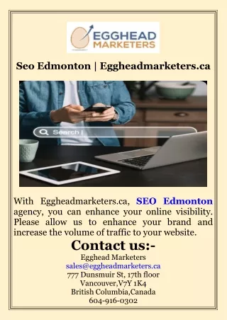Seo Edmonton  Eggheadmarketers.ca