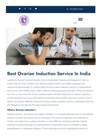 Ovarian Induction Treatment Hospital in India