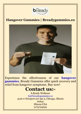 Hangover Gummies  Breadygummies.co