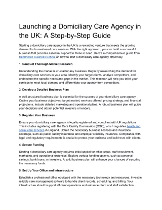 Launching a Domiciliary Care Agency in the UK_ A Step-by-Step Guide