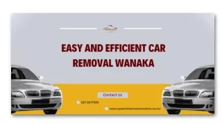 Easy and Efficient Car Removal Wanaka