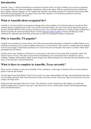 Why is Amarillo So Preferred? Uncover the Hype!