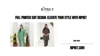 Full Printed Suit Design Elevate Your Style with Ripret