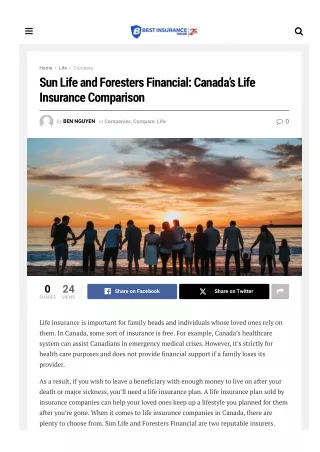 Sun Life vs. Foresters Financial: Navigating Canadian Life Insurance Options