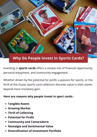Why Do People Invest In Sports Cards?
