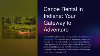 Adventure awaits you with canoe rentals in Indiana