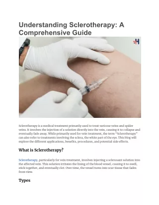 Understanding Sclerotherapy_ A Comprehensive Guide