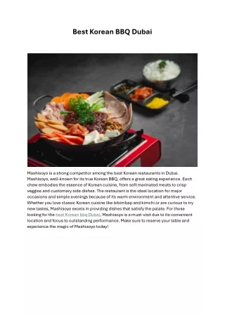best korean bbq dubai