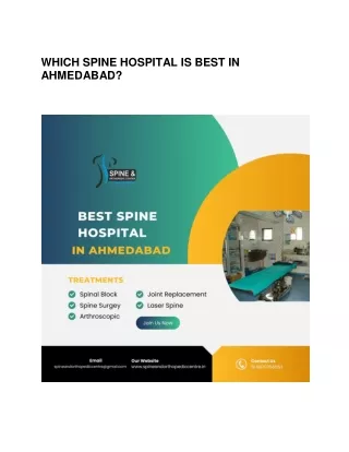 Which Spine Hospital is Best in Ahmedabad