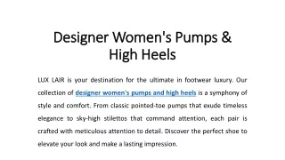 Designer Women's Pumps & High Heels