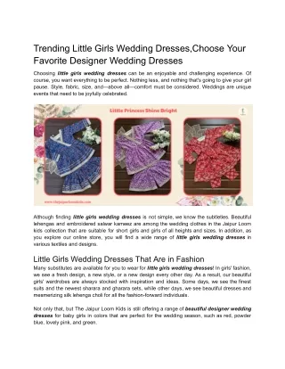 Doc 19_ Little Girls Wedding Dresses - The Jaipur Loom Kids