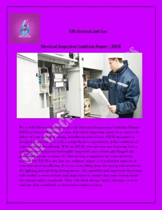 EICR Electrical Inspection Condition Report Manchester | Gill Electrical &amp; G