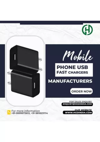 Mobile Phone USB Chargers Manufacturers, Suppliers And Exporters India