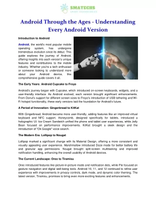 Android Through the Ages - Understanding Every Android Version