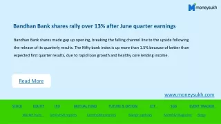 Bandhan Bank shares rally over 13% after June quarter earnings