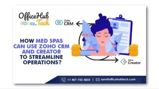 How Med Spas Can Use Zoho CRM and Creator to Streamline Operations