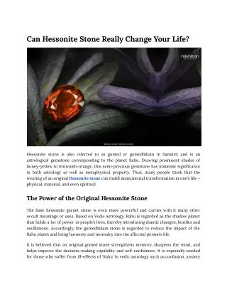 Can Hessonite Stone Really Change Your Life