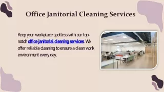 Office Janitorial Cleaning Services