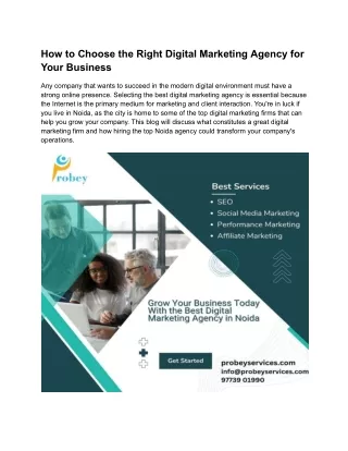 How to Choose the Right Digital Marketing Agency for Your Business