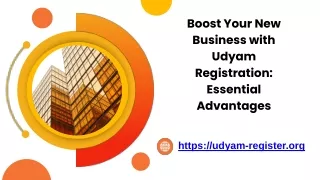 Boost Your New Business with Udyam Registration: Essential Advantages