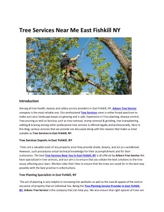 Tree Services Near Me East Fishkill NY