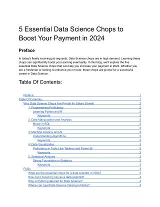 5 Essential Data Science Chops to Boost Your Payment in 2024