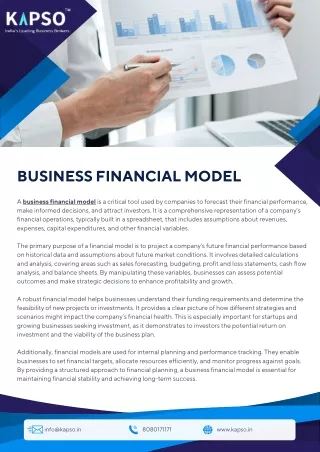 Business financial model