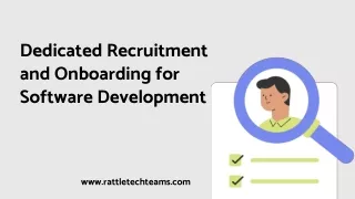 Dedicated Recruitment and Onboarding for Software Development