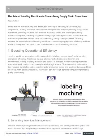 Multifunctional labeling machines: An exploration of their versatility
