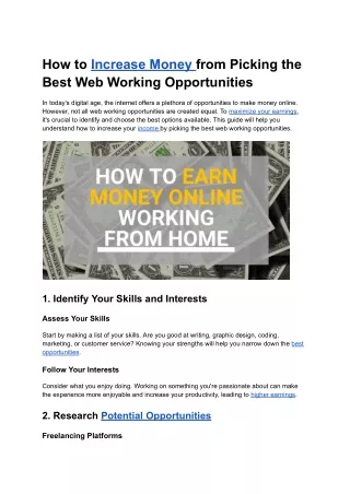 Complete Manual for Picking the Best Web Working with