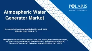 Atmospheric Water Generator Market