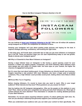 How to Get More Instagram Followers Quickly in the UK