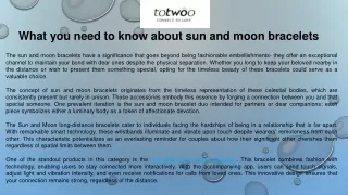 What you need to know about sun and moon bracelets