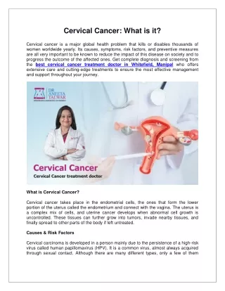 Cervical Cancer What is it
