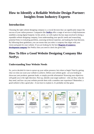 How to Identify a Reliable Website Design Partner: Insights from Industry Experts