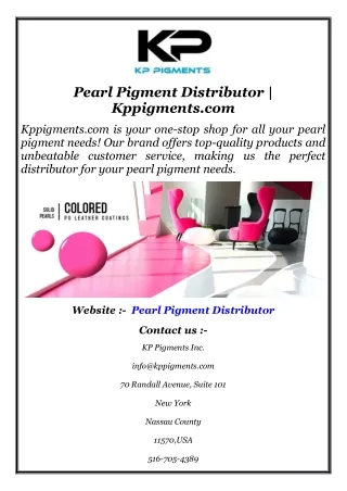 Pearl Pigment Distributor  Kppigments.com
