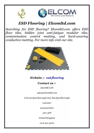 ESD Flooring  Elcomltd.com