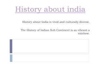 History about India