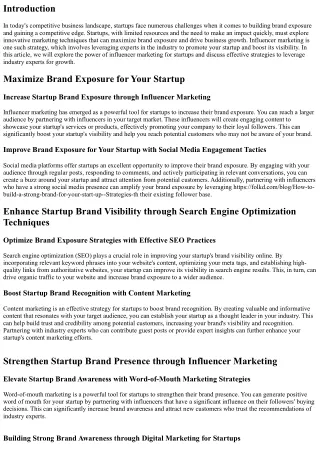 Influencer marketing for startups: Leveraging industry experts for growth