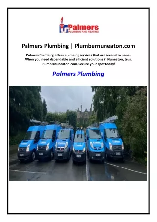 Palmers Plumbing | Plumbernuneaton.com