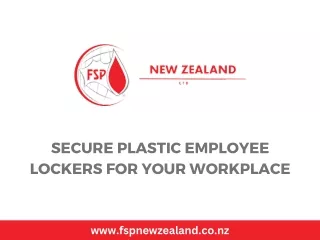 Secure Plastic Employee Lockers for Your Workplace