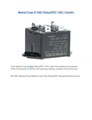 Market Forge 97-5991 Relay,DPDT 120V | PartsFe