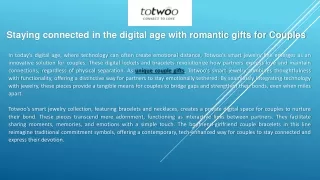 Staying connected in the digital age with romantic gifts for Couples