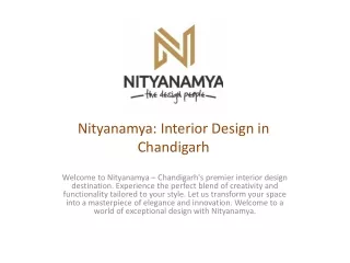 Nityanamya: Interior Design in Chandigarh