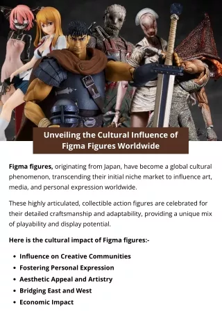 Unveiling the Cultural Influence of Figma Figures Worldwide