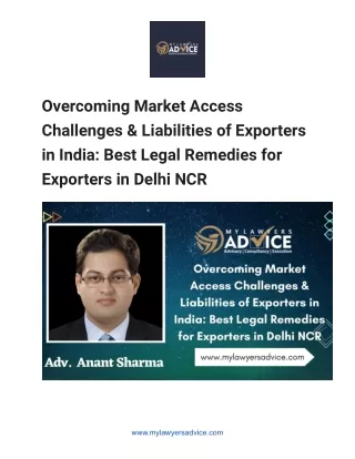 Overcoming Market Access Challenges & Liabilities of Exporters in India - Google Docs