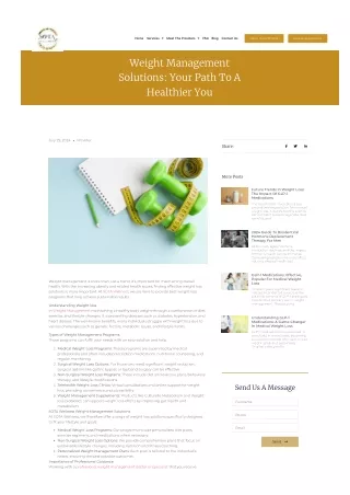 Weight Management Solutions: Your Path To A Healthier You