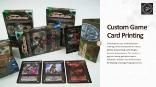 Custom Game Card Printing